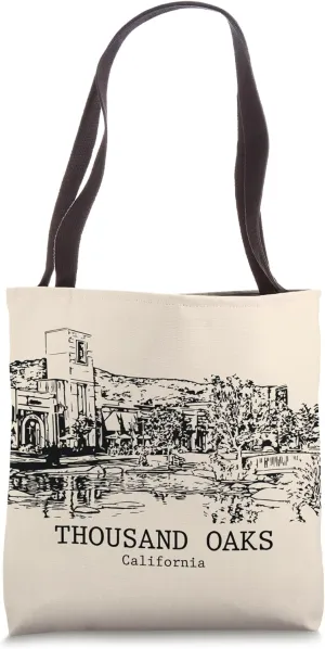 Thousand Oaks California Vintage Retro Travel Souvenir Tote Bag