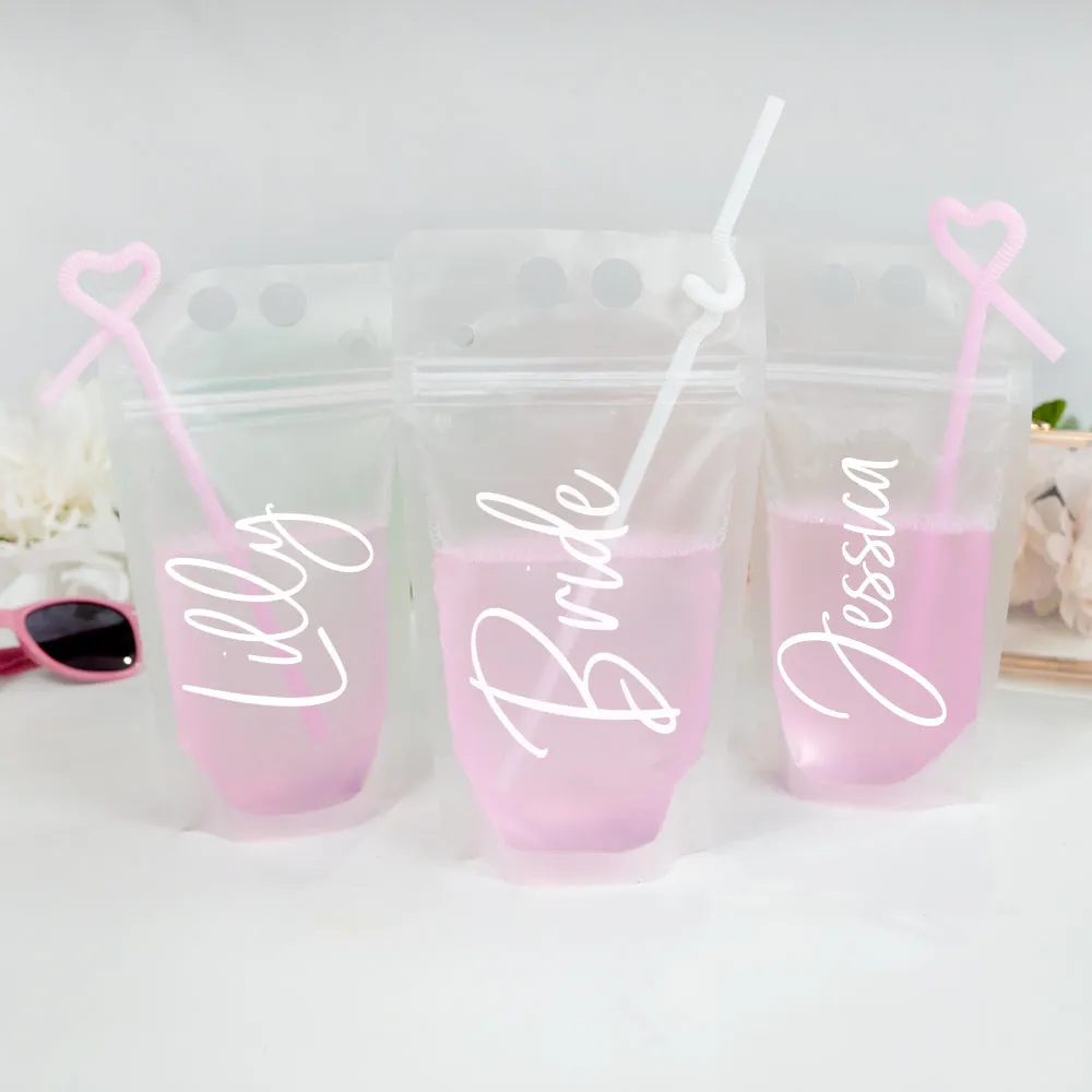 Wedding Party Drink Pouches