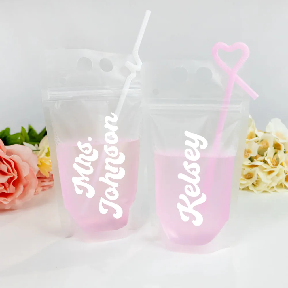Wedding Party Drink Pouches