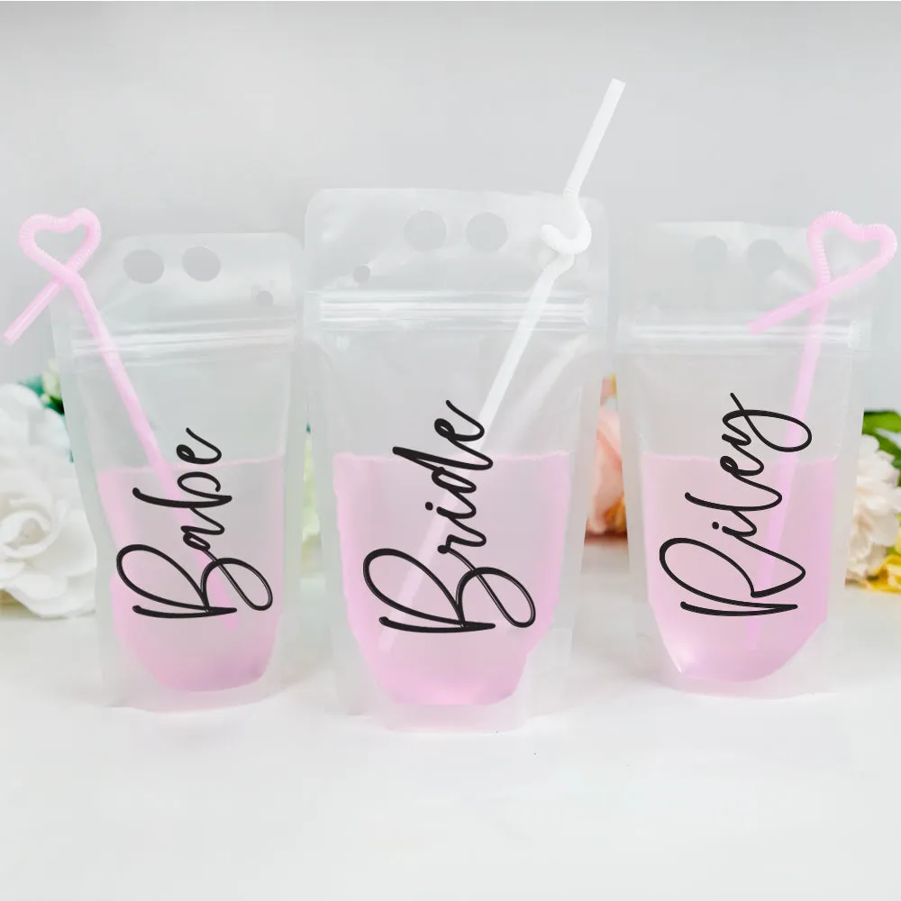Wedding Party Drink Pouches
