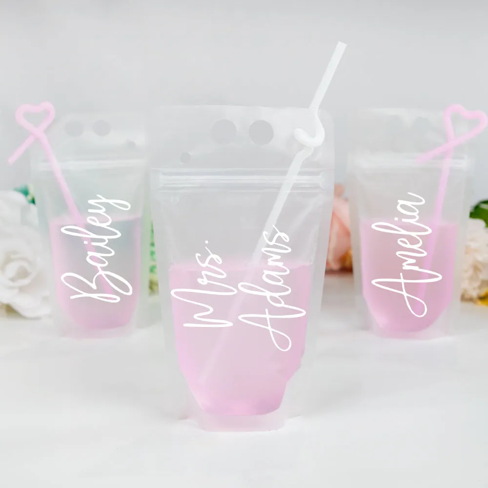 Wedding Party Drink Pouches