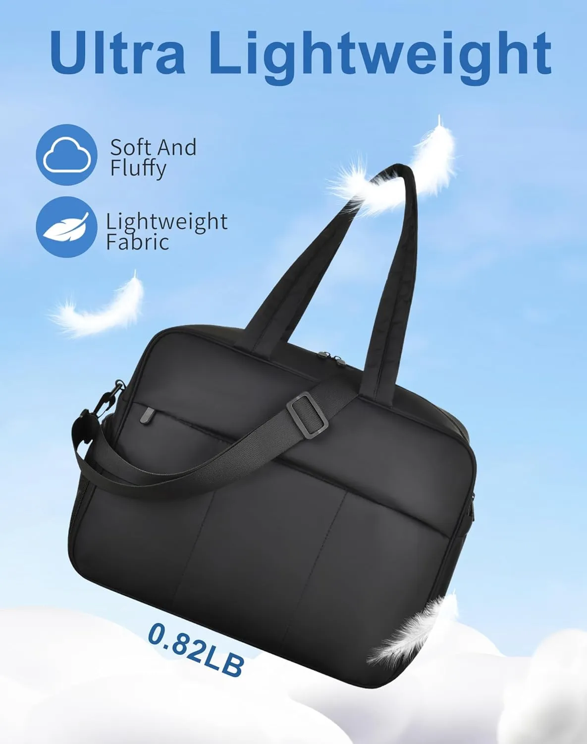 Weekender Bags for Women, Lightweight Puffer Tote Overnight Weekend Carry On Gym Duffle Bag with Shoe Compartment for Travel