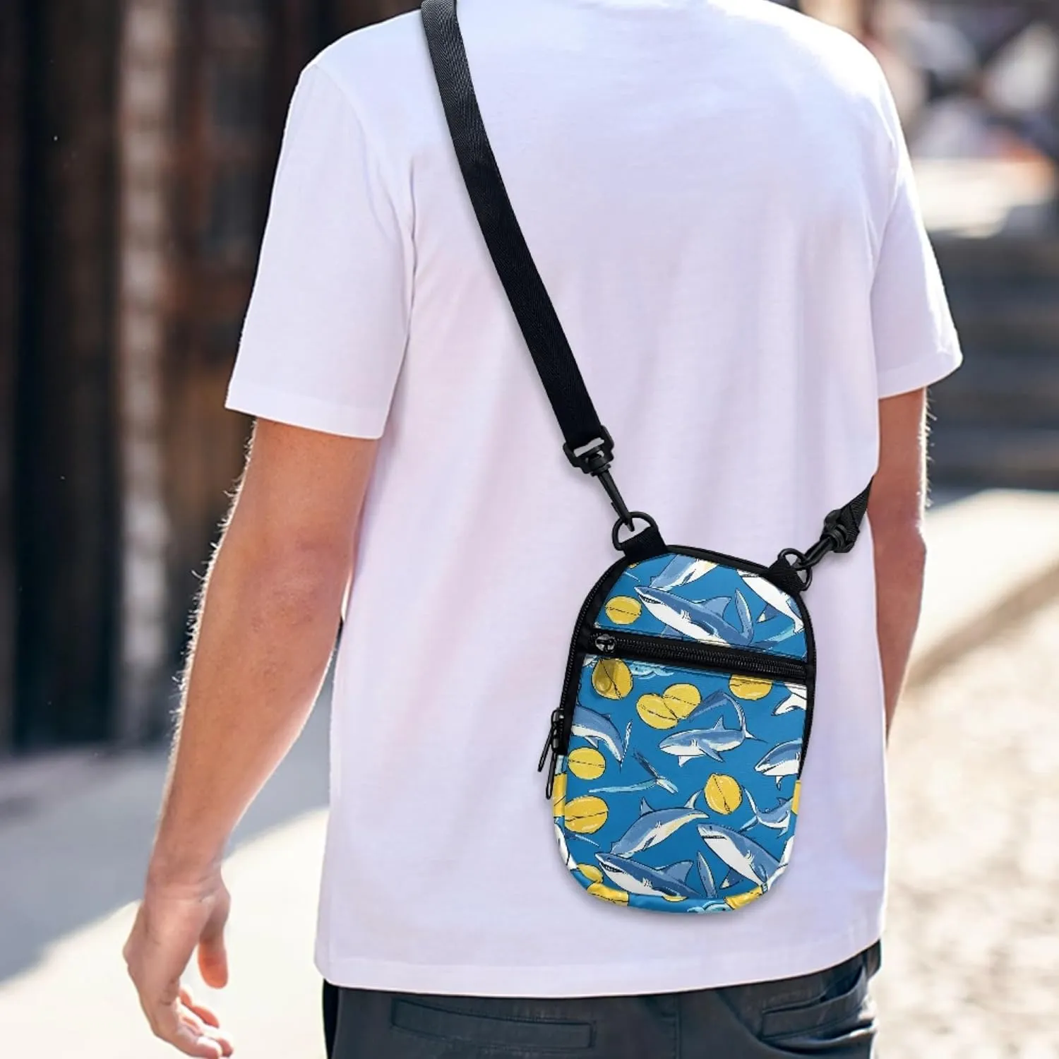 Women Girls Canvas Messenger Bag with Zipper Mini Crossbody Totes for Money Coins Purse Cell Phone Holder