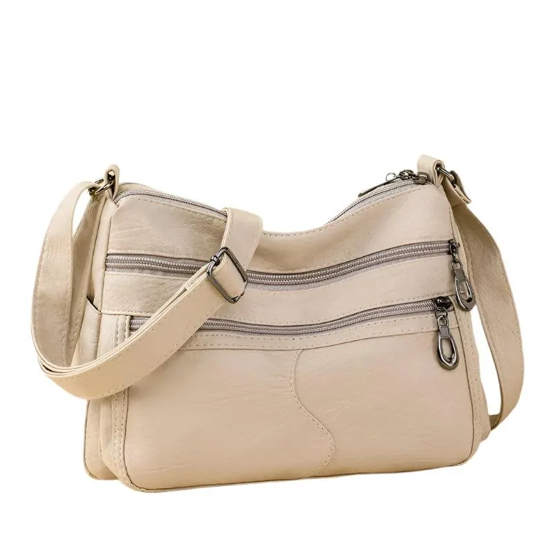 Women's Vintage Handbags and Purses - Retro Design Soft Leather Crossbody Bags