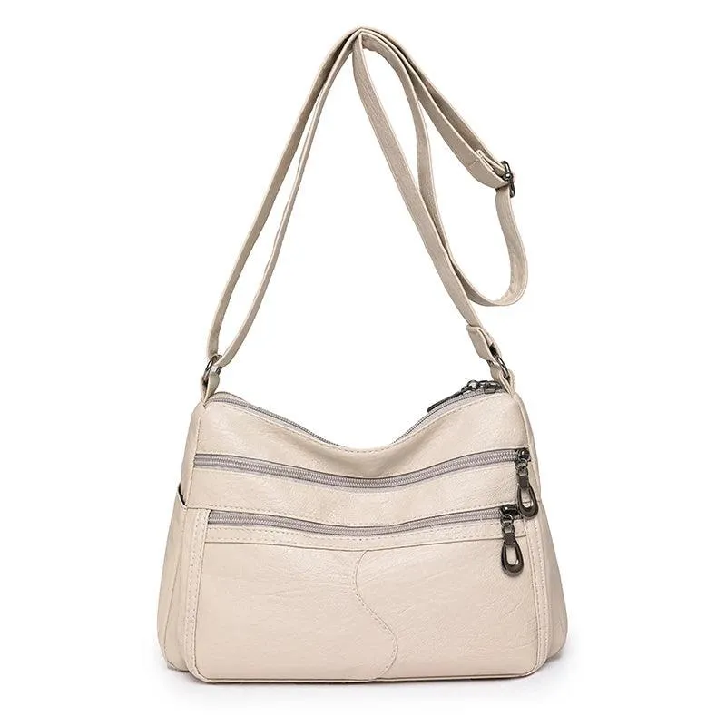 Women's Vintage Handbags and Purses - Retro Design Soft Leather Crossbody Bags