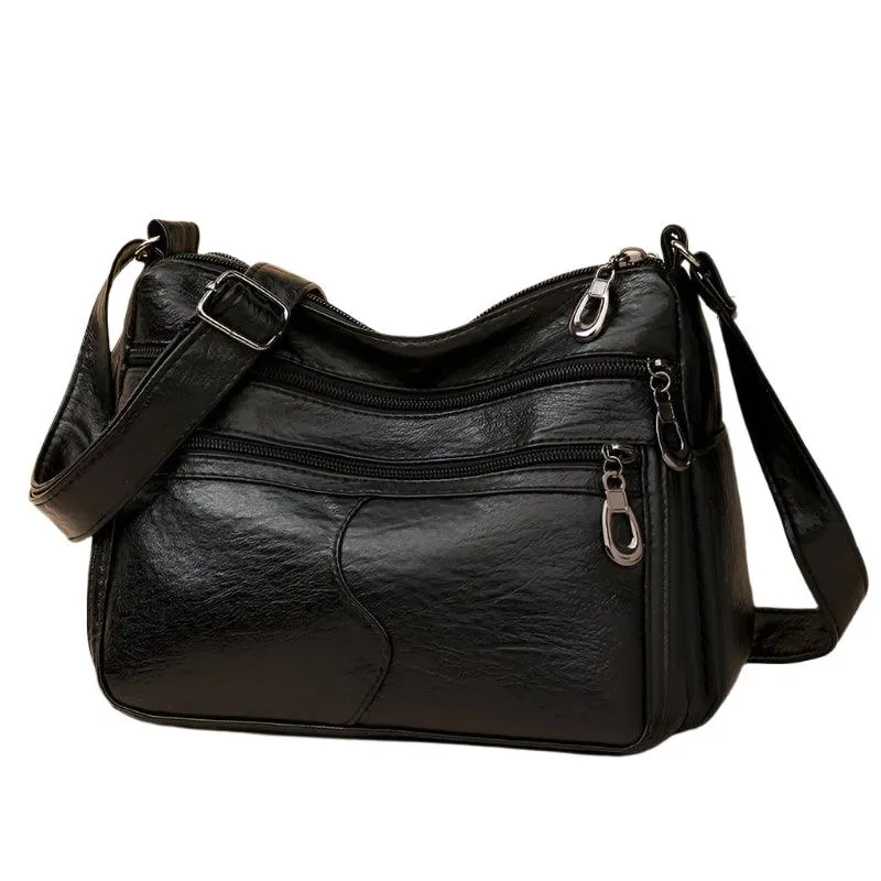 Women's Vintage Handbags and Purses - Retro Design Soft Leather Crossbody Bags