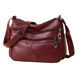 Women's Vintage Handbags and Purses - Retro Design Soft Leather Crossbody Bags
