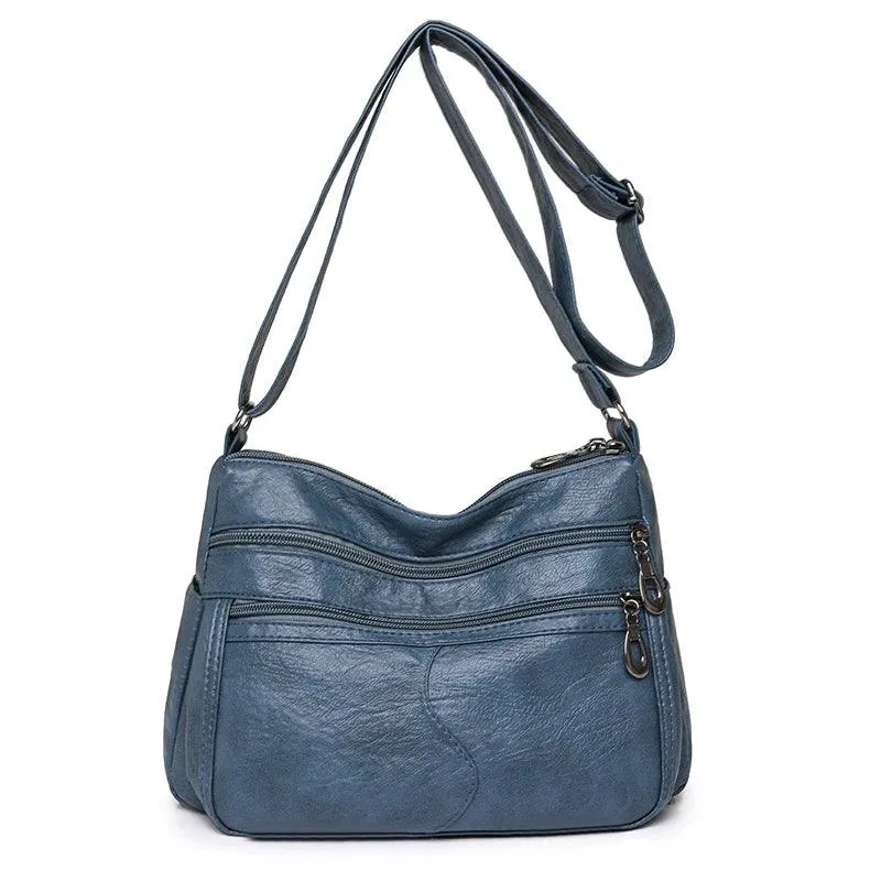 Women's Vintage Handbags and Purses - Retro Design Soft Leather Crossbody Bags