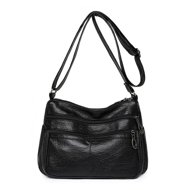 Women's Vintage Handbags and Purses - Retro Design Soft Leather Crossbody Bags