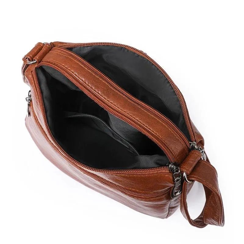 Women's Vintage Handbags and Purses - Retro Design Soft Leather Crossbody Bags