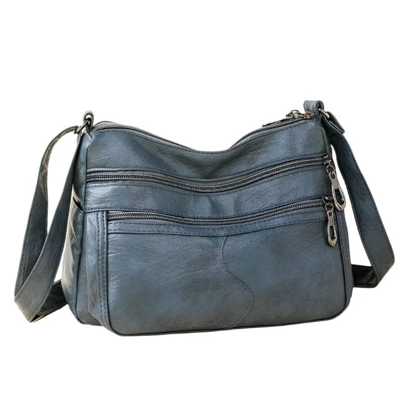 Women's Vintage Handbags and Purses - Retro Design Soft Leather Crossbody Bags
