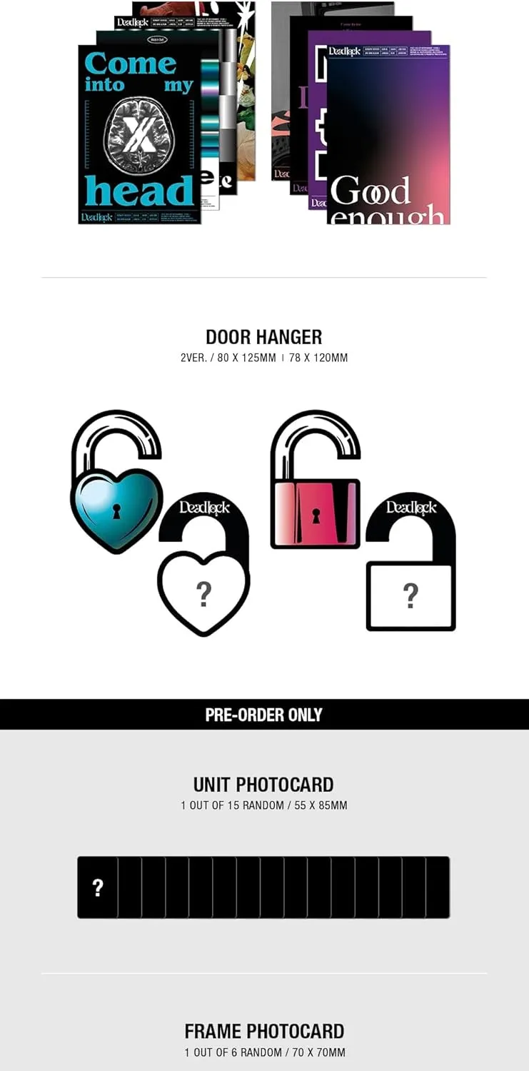 Xdinary Heroes Deadlock 3rd Mini Album CD POB Photobook Photocard Lyric poster on pack Tracking Sealed (Full SET(Standard 2 Version Compact 6 Version))