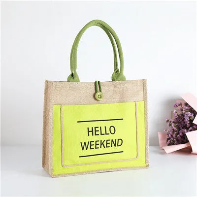 ZHUANGSHIJIE Straw Tote Beach Bag