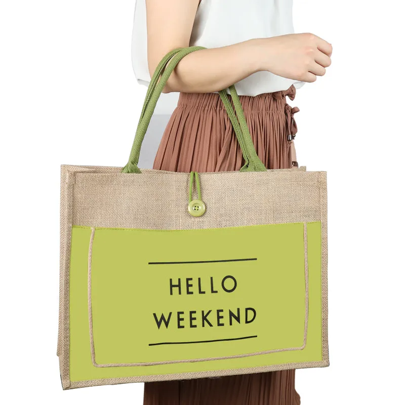 ZHUANGSHIJIE Straw Tote Beach Bag