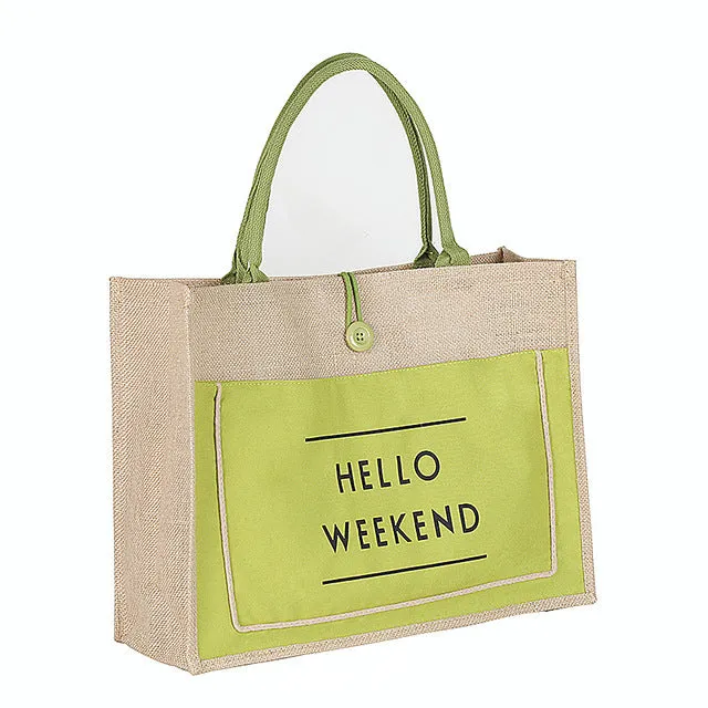 ZHUANGSHIJIE Straw Tote Beach Bag