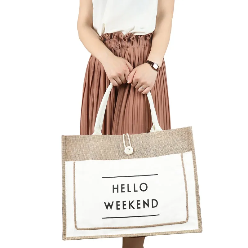 ZHUANGSHIJIE Straw Tote Beach Bag